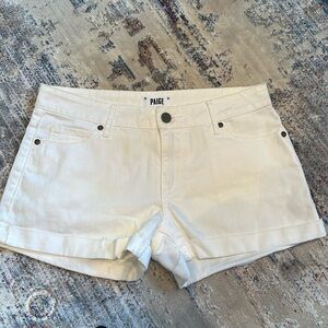 PAIGE white Denim Shorts Size 27